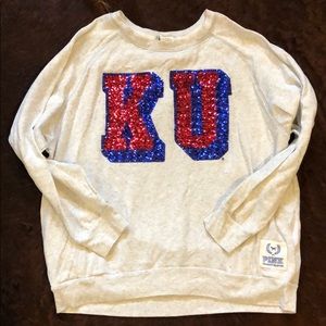 KU sequins sweatshirt (oversized)